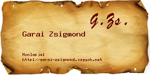 Garai Zsigmond névjegykártya