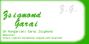 zsigmond garai business card